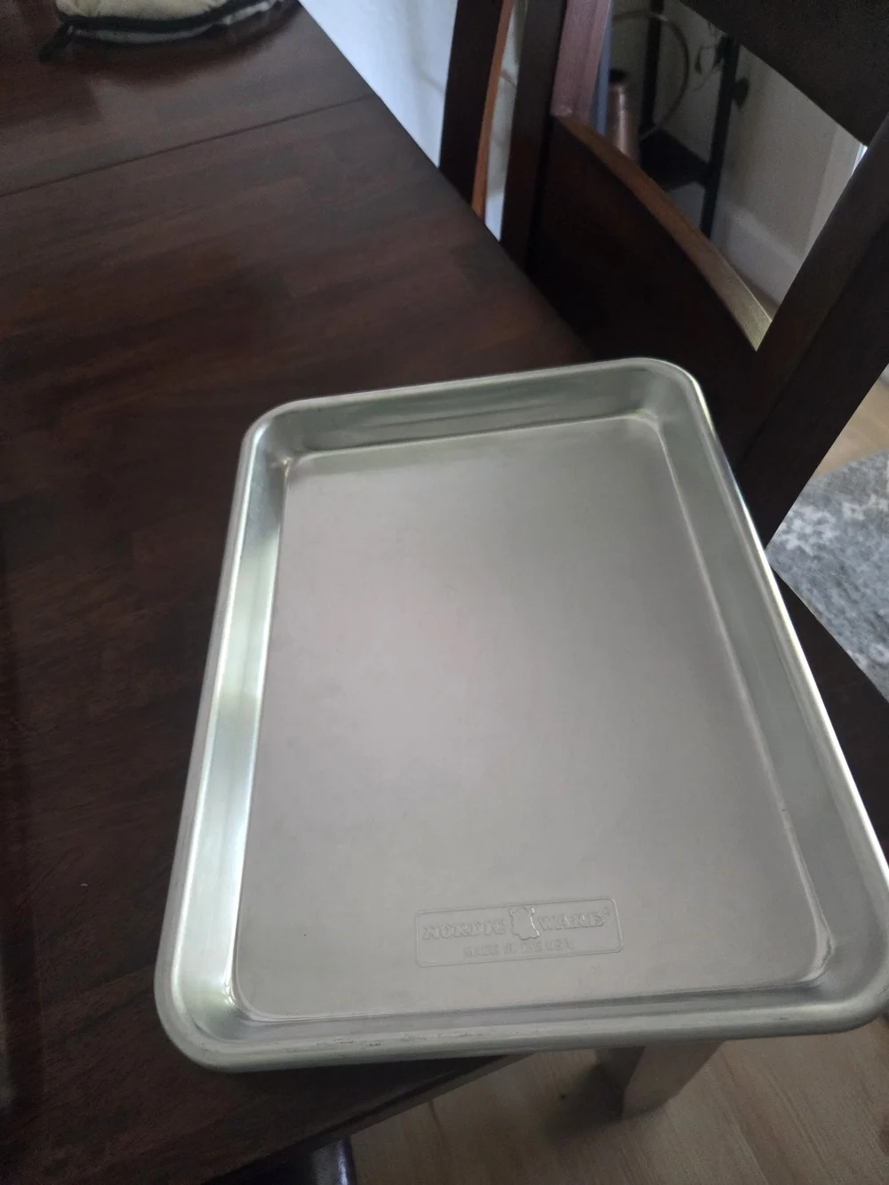 Nordic Ware Silver Aluminum Baking Sheet - Smooth Rimmed Pan